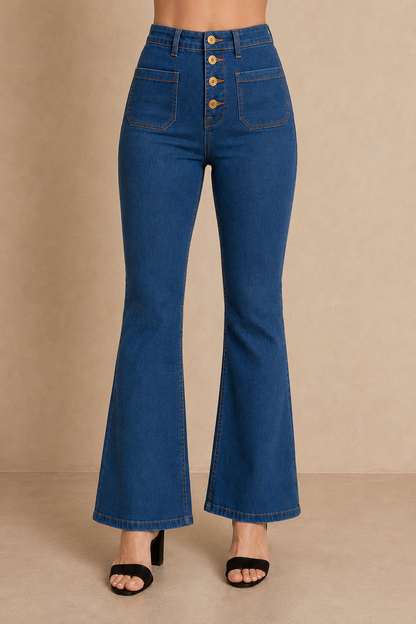 Pantalón Cashia Denim Acampanado