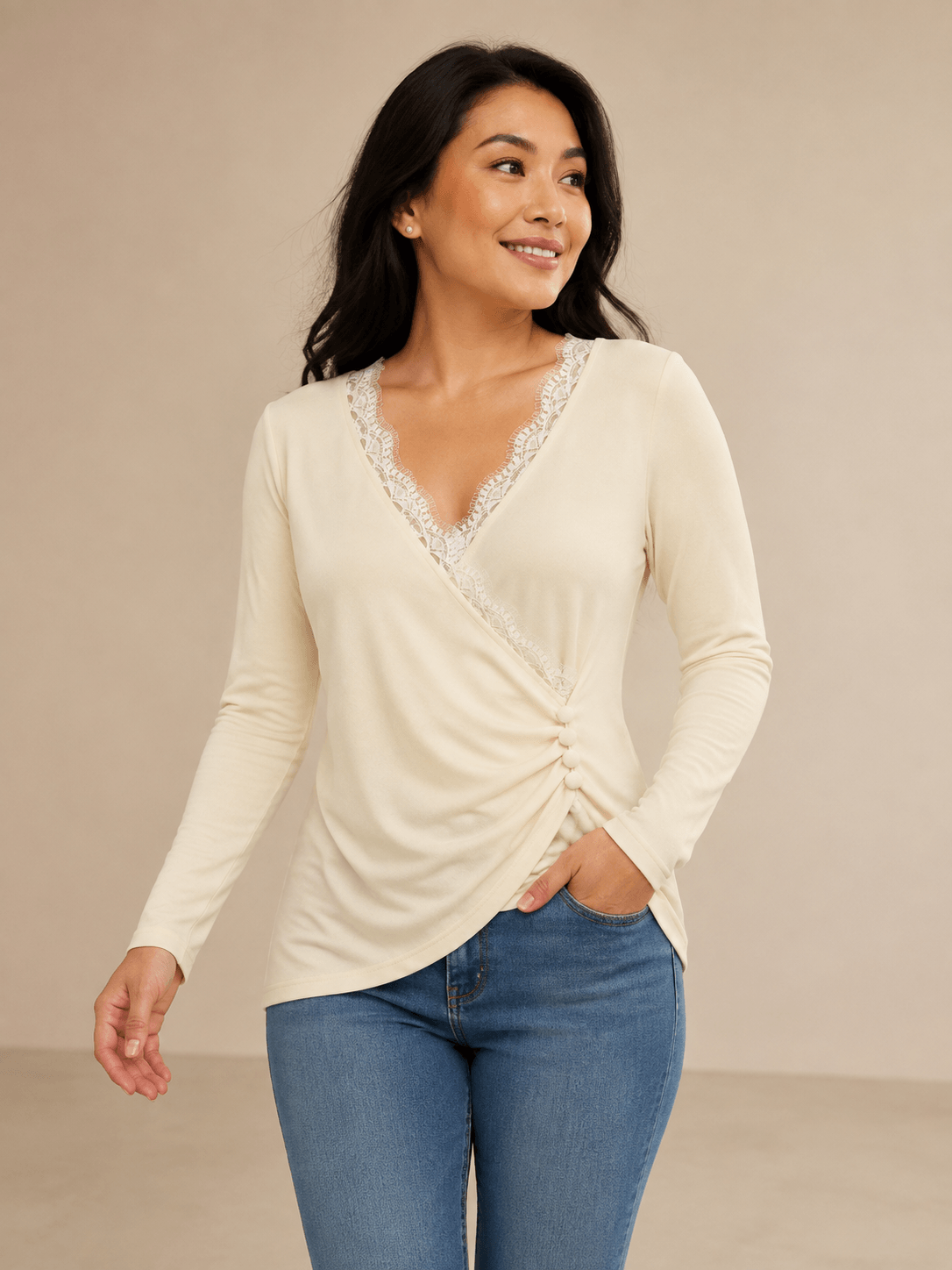 Camiseta Cashia Esencia, medio plano, talla L